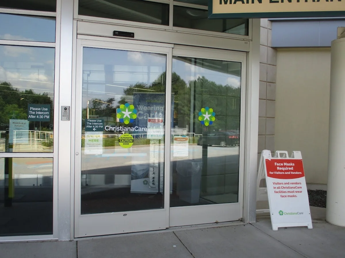 Exterior view of Delaware treatment center — door